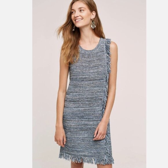 Holding Horses Anthropologie Sleeveless Fringe Dress Sweater Stretch Size XS - Picture 1 of 13